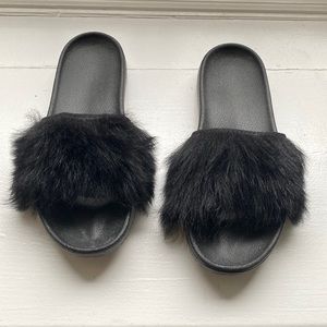 Ugg fur sandals NWOT